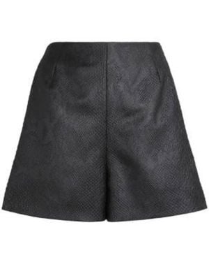 Roberto Cavalli Textured Jacquard Shorts, Brand Size 40 Us - Black