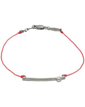 RedLine Tube 0.05Ct Round Diamond String Bracelet - Metallic