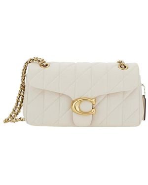 COACH Quilted Tabby Shoulder Bag 26 With Chain - Natural
