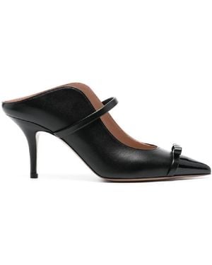 Malone Souliers Blanca 70Mm Leather Mules, Brand Size 35 (Us - Black
