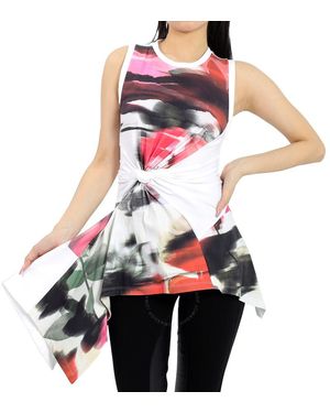 McQueen Tie-Dye Knotted Detail Tank Top, Brand Size 42 (Us - Red