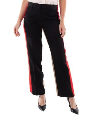 Burberry Ladies Lottie Contrast Panel Tailored Pants, Brand Size 2 (Us - Black