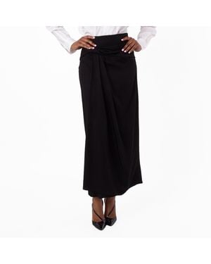 Bally Asymmetric Ruffled Skirt - Black