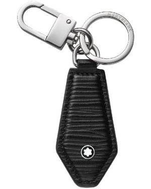 Montblanc Diamond Shaped Leather Keychain - Black