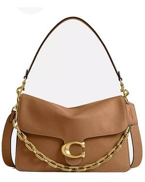 COACH Chain Tabby Leather Shoulder Bag 30 - Brown