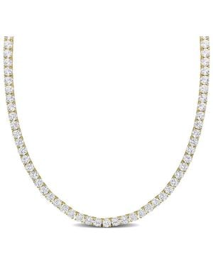 Amour 33 Ct Tgw Created Sapphire Tennis Necklace - Metallic