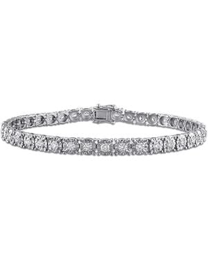 Amour 3 4/5Ct Tw Lab-Grown Diamond Tennis Bracelet - Metallic