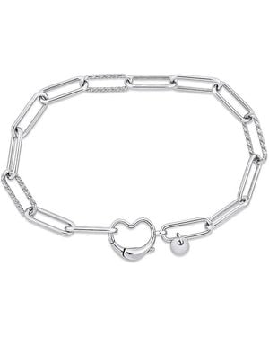Amour Paper Clip Link Bracelet - Metallic