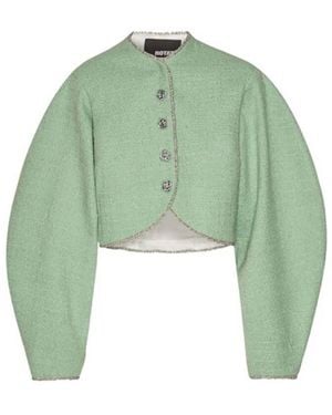 ROTATE BIRGER CHRISTENSEN Boucle Tailored Fit Jacket - Green