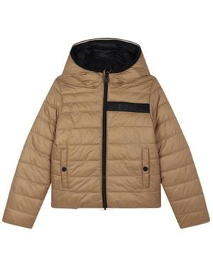 BOSS Boys Logo-Applique Padded Jacket - Brown