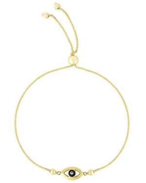Tresorra 14K Evil Eye Friendship Bracelet - Metallic