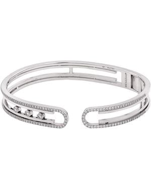 Messika Move 10Th 18K Diamond Bangle - White