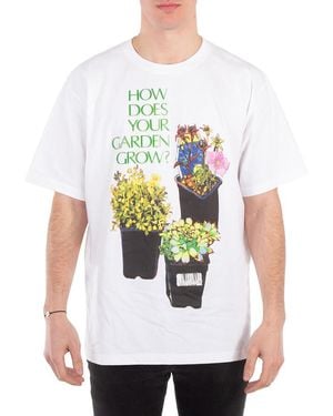JW Anderson Flower Pot-Print Cotton T-Shirt - White