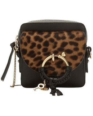 See By Chloé Joan Small Leopard Crossbody Bag - Brown