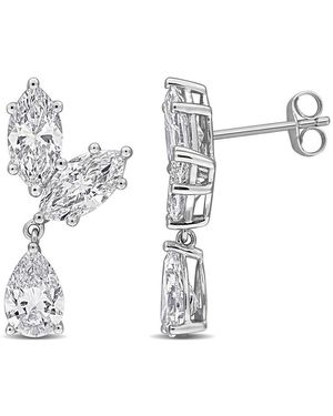 Created Forever 4 5/8Ct Pear And Marquise Lab-Grown Diamond Drop Earrings - White