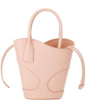 Ferragamo Cut-Out Detailing Leather Tote Bag - Pink