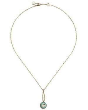 Gucci Interlocking 18K Pendant Necklace - Metallic