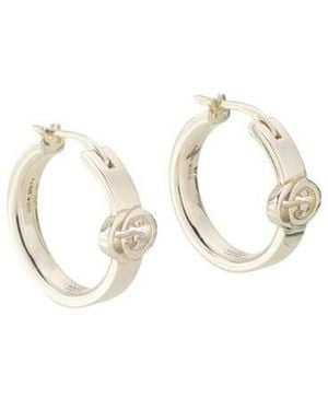 Gucci Interlocking G Hoop Earrings - Metallic
