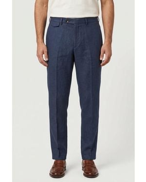 Brunello Cucinelli Linen Tailored Trousers, Brand Size 52 (Us - Blue
