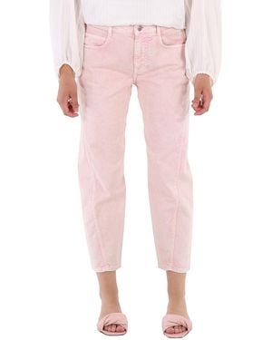 Stella McCartney Ladies Faded Cropped Jeans, Waist - Multicolor