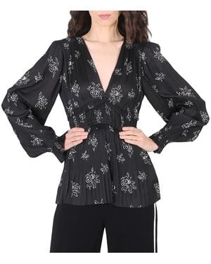 Polo Ralph Lauren Ladies Joclyn Pleated Blouse - Black