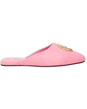 Bally Gylon Logo Emblem Slippers, Brand Size 35 Us - Pink