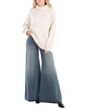 Chloé Ladies Faded Denim Wide-Leg Jeans, Brand Size 38 (Us - Blue