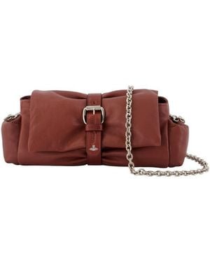 Vivienne Westwood Hazel Treasure Clutch Burgundy - Brown