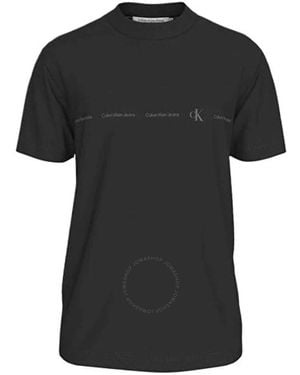 Calvin Klein Logo Repeat Tee - Black