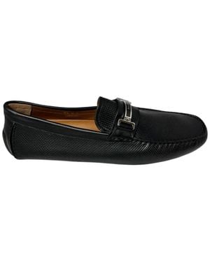 Bally Drulio Perforated Leather Penny Loafers - Black