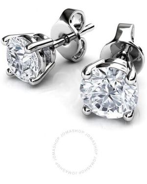 DiamondMuse Diamond Muse 0.38 Cttw 14Kt Prong Set Diamond Stud Earrings For - White