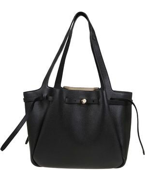 Tory Burch Romy Pebbled Tote - Black