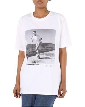 Wolford Ladies Short-Sleeve Newton Cotton T-Shirt - White