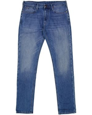 Emporio Armani J06 Slim-Fit Twill-Melange Jeans, Waist - Blue