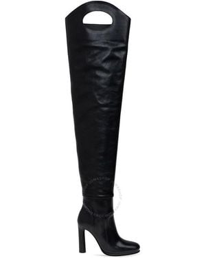 Burberry Ladies Shoreditch Porthole Detail Over-The-Knee Boots, Brand Size 36 Us - Black