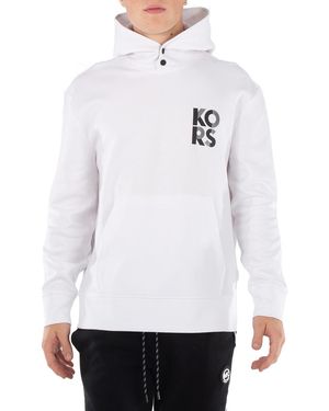 Michael Kors Logo Transistor Hoodie - White