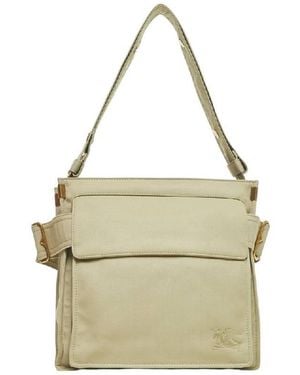 Burberry Logo Embroidered Small Trench Messenger Bag - Green