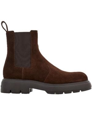Ferragamo Doran Suede Chelsea Boots - Brown