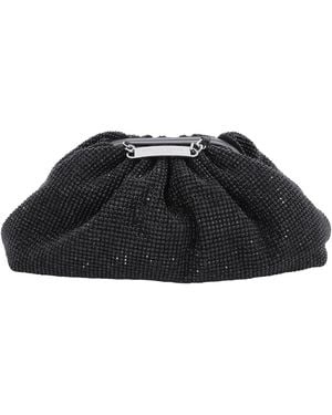 Philipp Plein Crystal Embroidered Mini Pillow Clutch Bag - Black