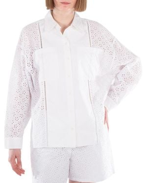 KENZO Classic Collar Long Sleeve Shirt, Brand Size 42 (Us - White