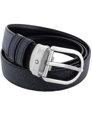 Montblanc Horseshoe 30 Mm Reversible Belt - Black