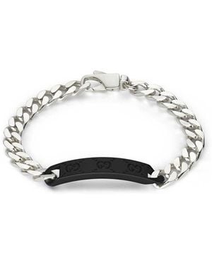 Gucci Tag Sterling Chain Bracelet - Metallic