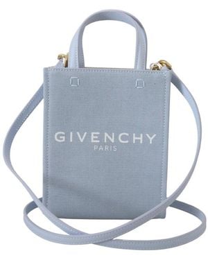 Givenchy Coated Canvas Vertical Cloud Mini Shoulder Bag Cotton - Blue