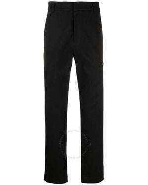 Moncler High-Rise Straight-Leg Pants, Brand Size 48 Us - Black