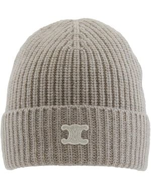 Celine Heritage Triomphe Beanie - Grey