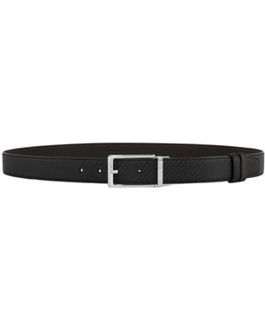 dunhill Reversible 30Mm Chassis Leather Belt, - Black