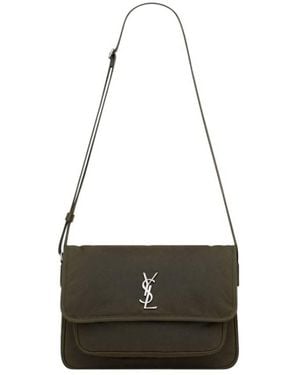 Saint Laurent Niki Canvas Messenger Bag - Black