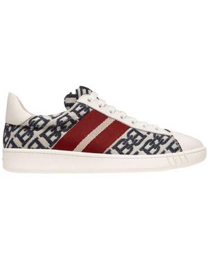 Bally Wiky Stripe Pattern Jacquard Trainers, Brand Size 36.5 Us - Red