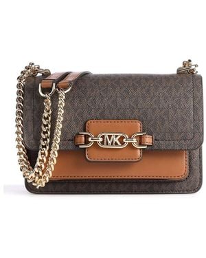 Michael Kors Ladies Heather Extra-Small Logo Crossbody Bag - Gray
