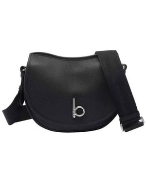 Burberry Small Rocking Horse Leather Messenger Bag - Black